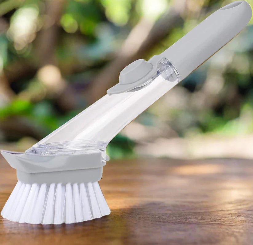 Automatic Liquid Dispenser Dish Clean Brush Scrubber